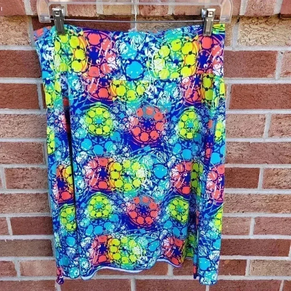 Lola Skirt Women's Size Medium A Line Knee Length Colorful Flora